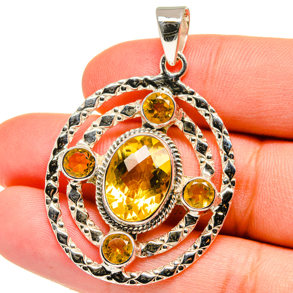 Citrine Pendants handcrafted by Anasilvercos - PD15362