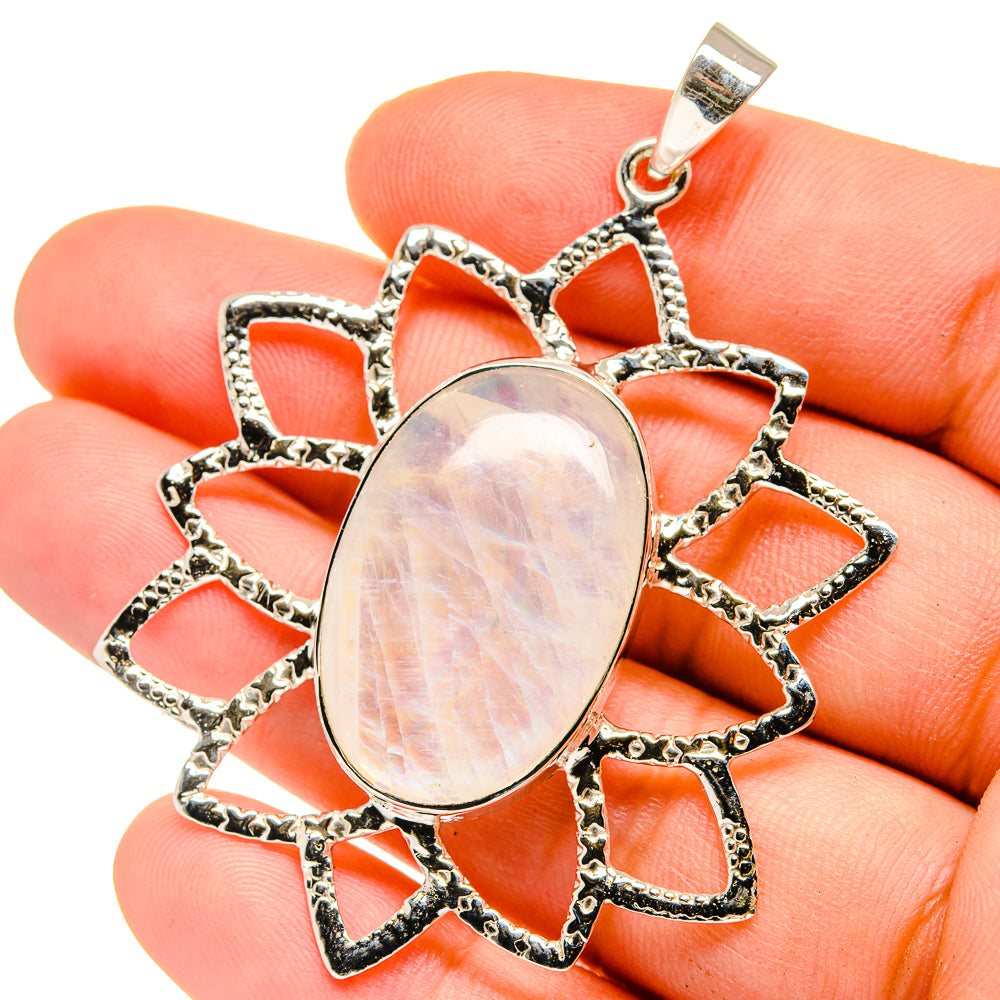 Rainbow Moonstone Pendants handcrafted by Anasilvercos - PD15389