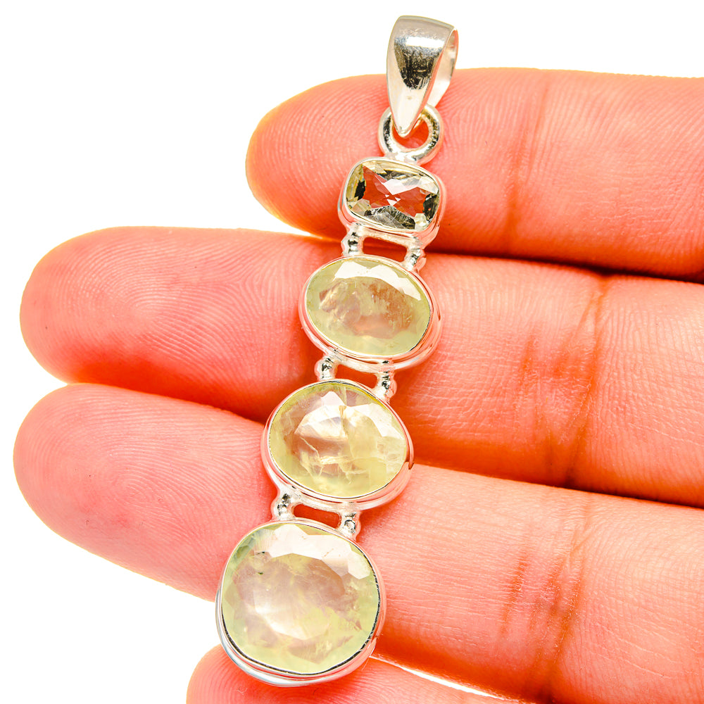 Prehnite Pendants handcrafted by Anasilvercos - PD15395