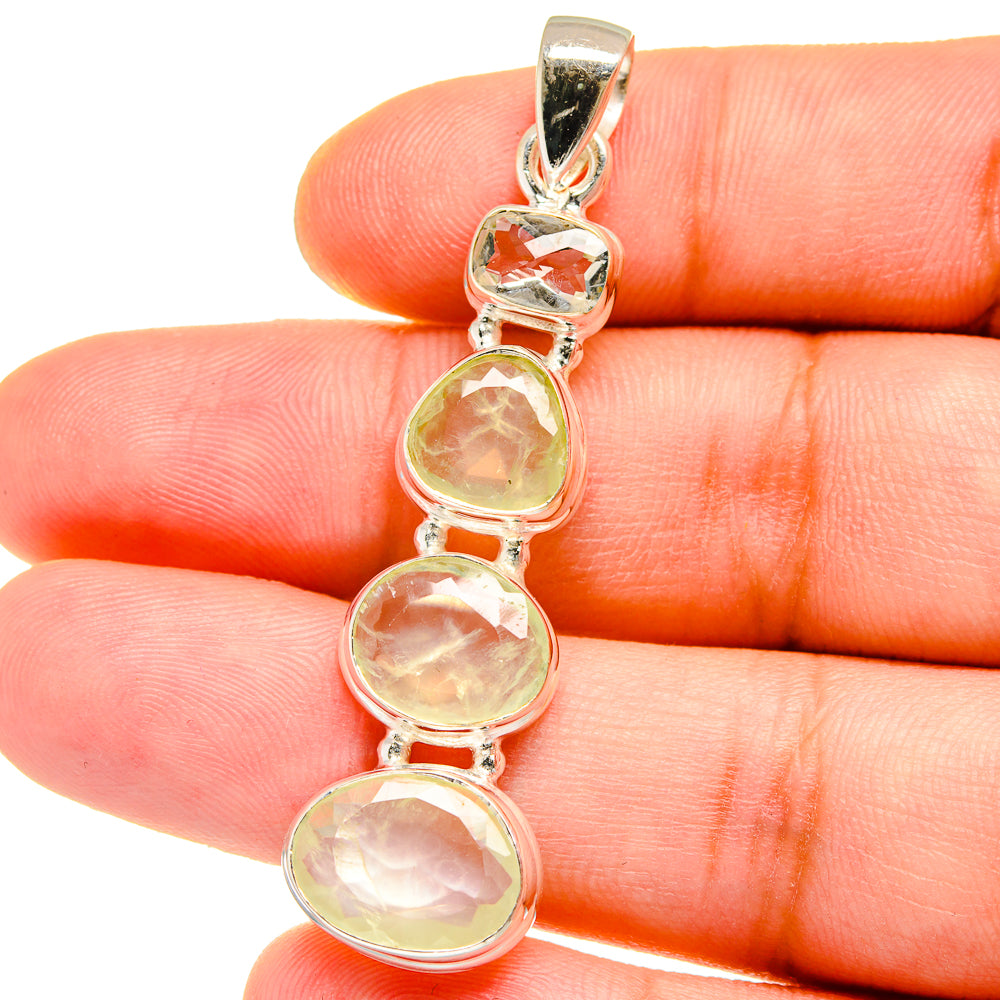 Prehnite Pendants handcrafted by Anasilvercos - PD15396