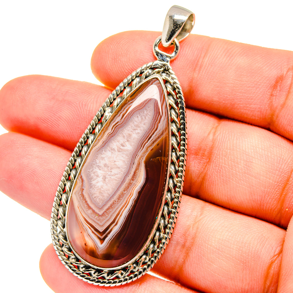 Botswana Agate Pendants handcrafted by Anasilvercos - PD15400