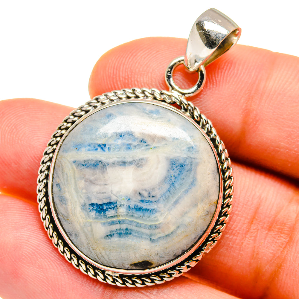 Blue Scheelite Pendants handcrafted by Anasilvercos - PD15404