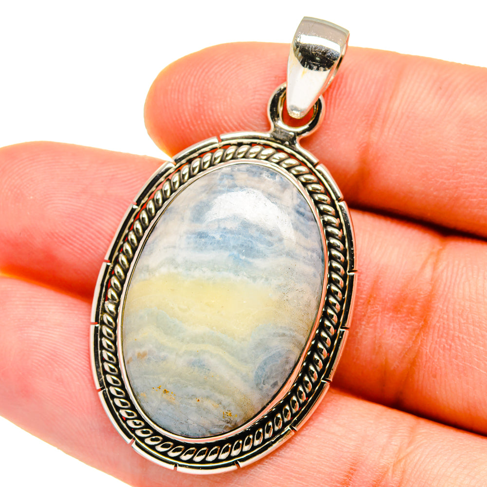 Blue Scheelite Pendants handcrafted by Anasilvercos - PD15406