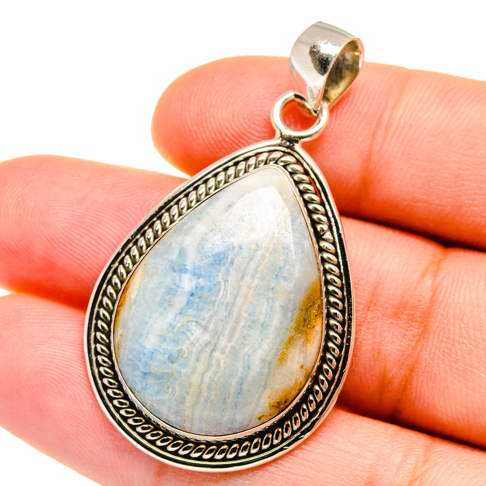 Blue Scheelite Pendants handcrafted by Anasilvercos - PD15407