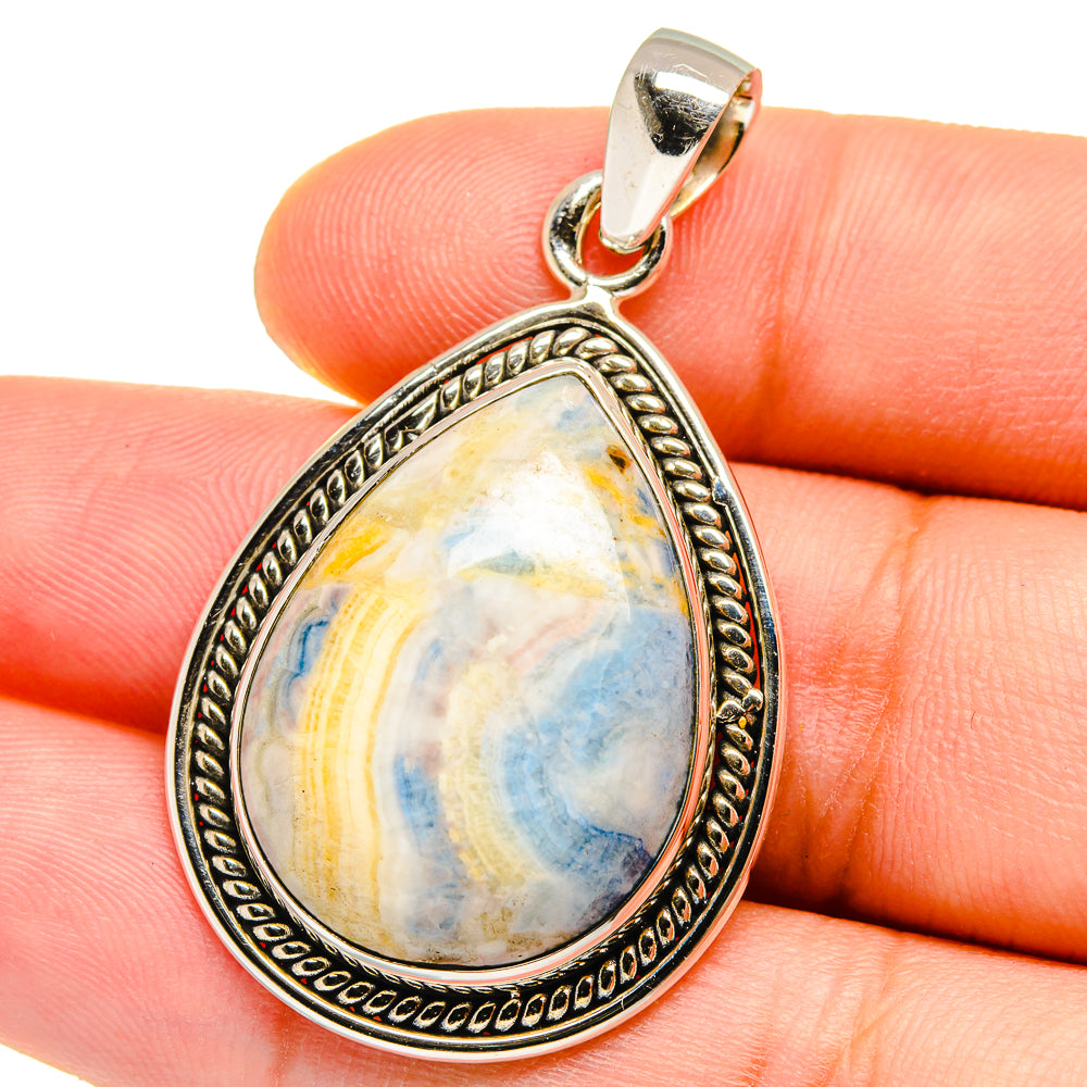 Blue Scheelite Pendants handcrafted by Anasilvercos - PD15408
