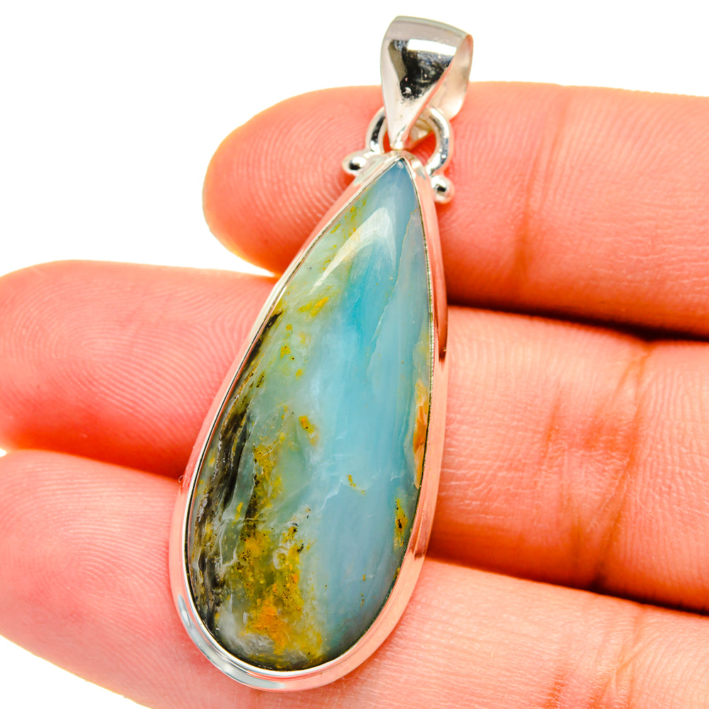 Peruvian Opal Pendants handcrafted by Anasilvercos - PD15412