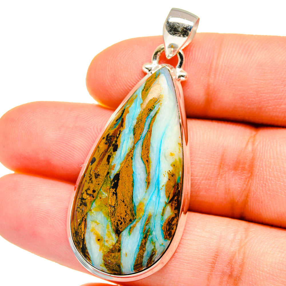 Peruvian Opal Pendants handcrafted by Anasilvercos - PD15414