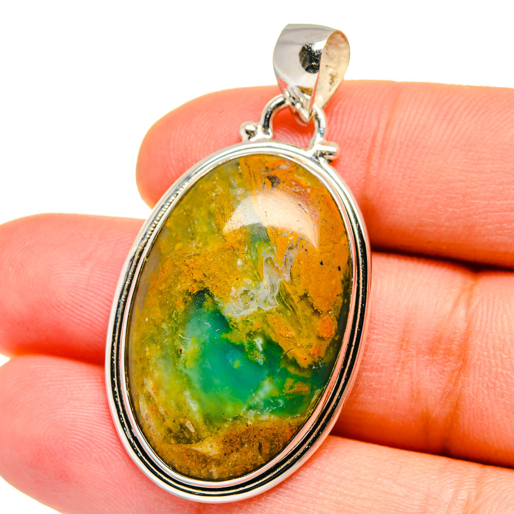 Peruvian Opal Pendants handcrafted by Anasilvercos - PD15416