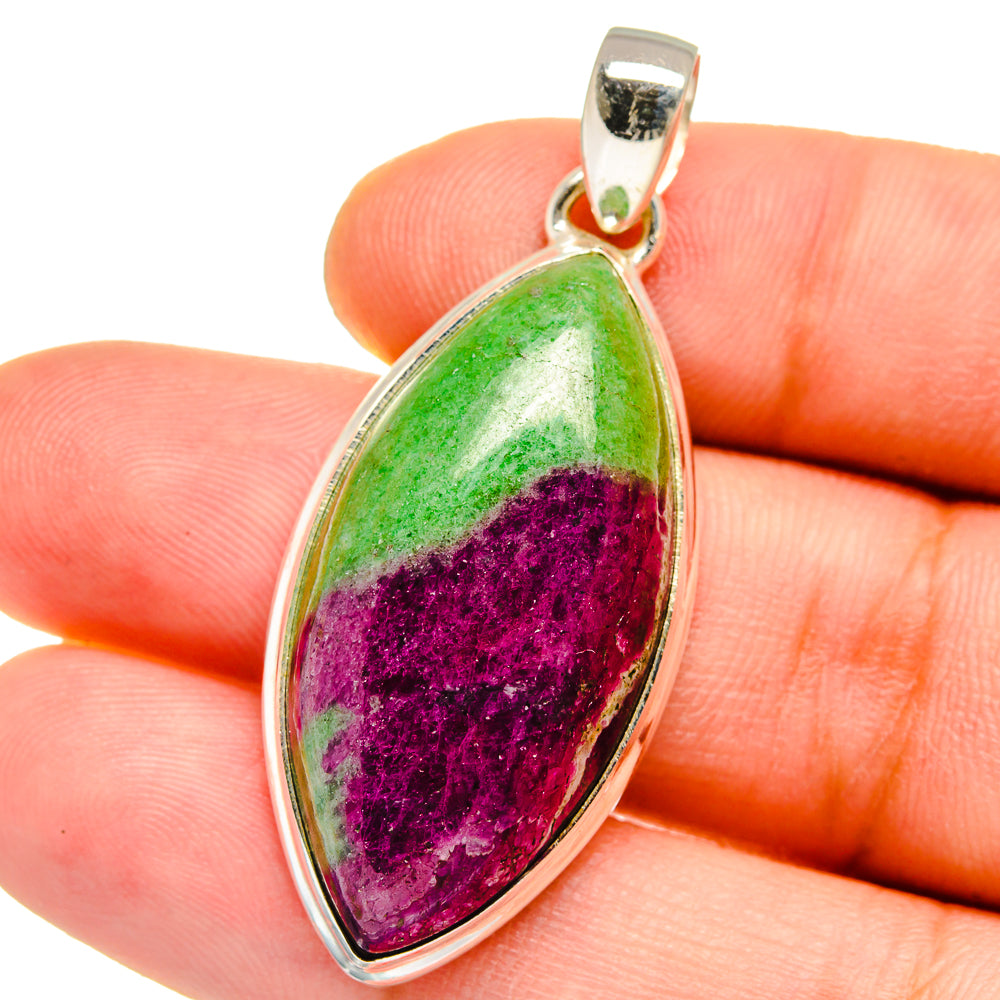 Ruby Zoisite Pendants handcrafted by Anasilvercos - PD15419
