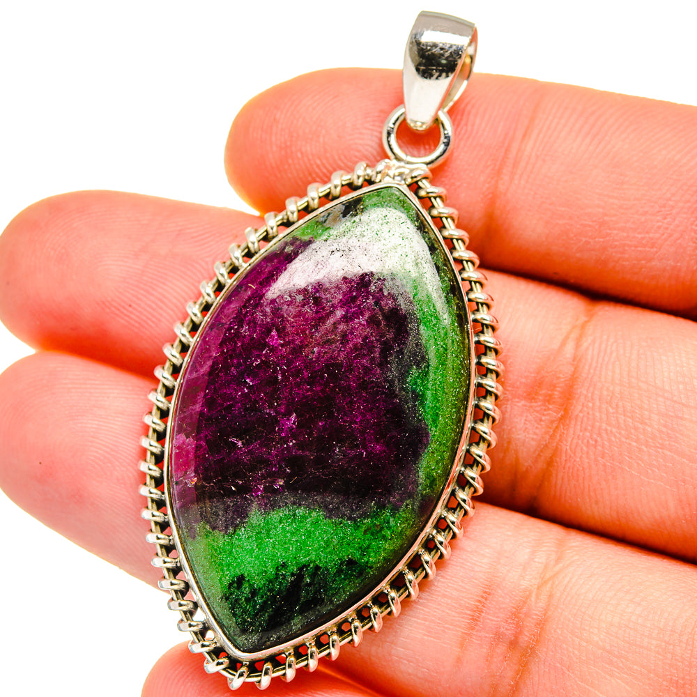 Ruby Zoisite Pendants handcrafted by Anasilvercos - PD15421