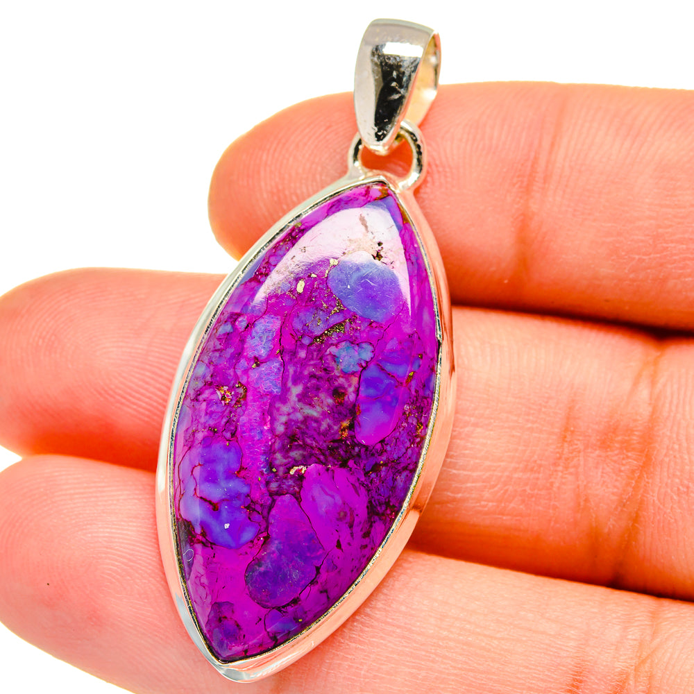 Purple Copper Composite Turquoise Pendants handcrafted by Anasilvercos - PD15432