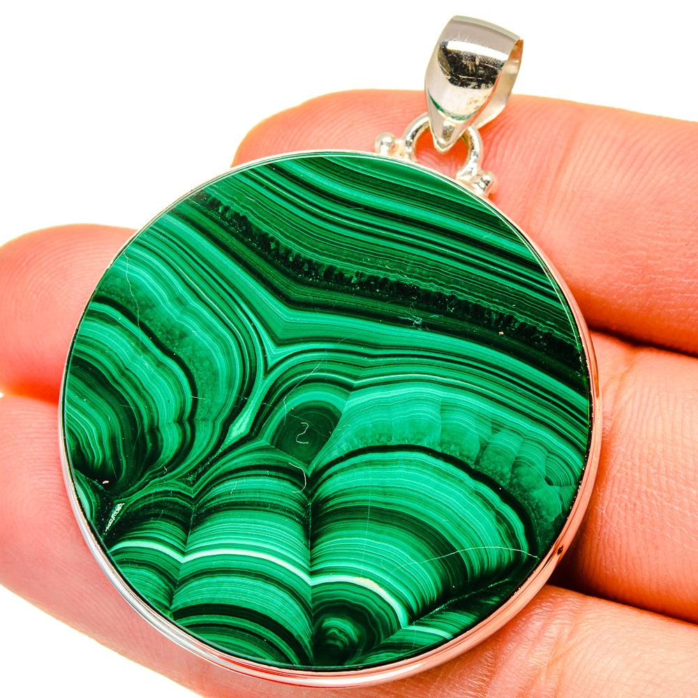 Malachite Pendants handcrafted by Anasilvercos - PD15480