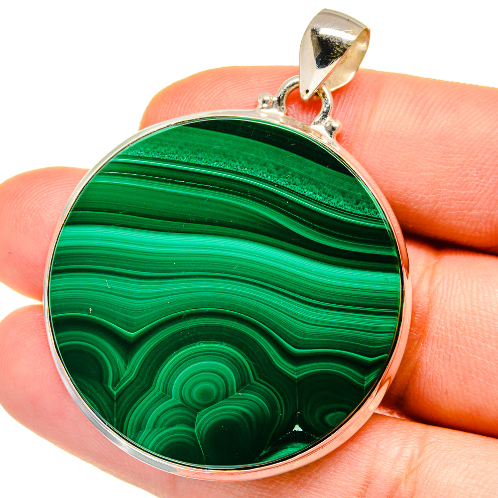 Malachite Pendants handcrafted by Anasilvercos - PD15486