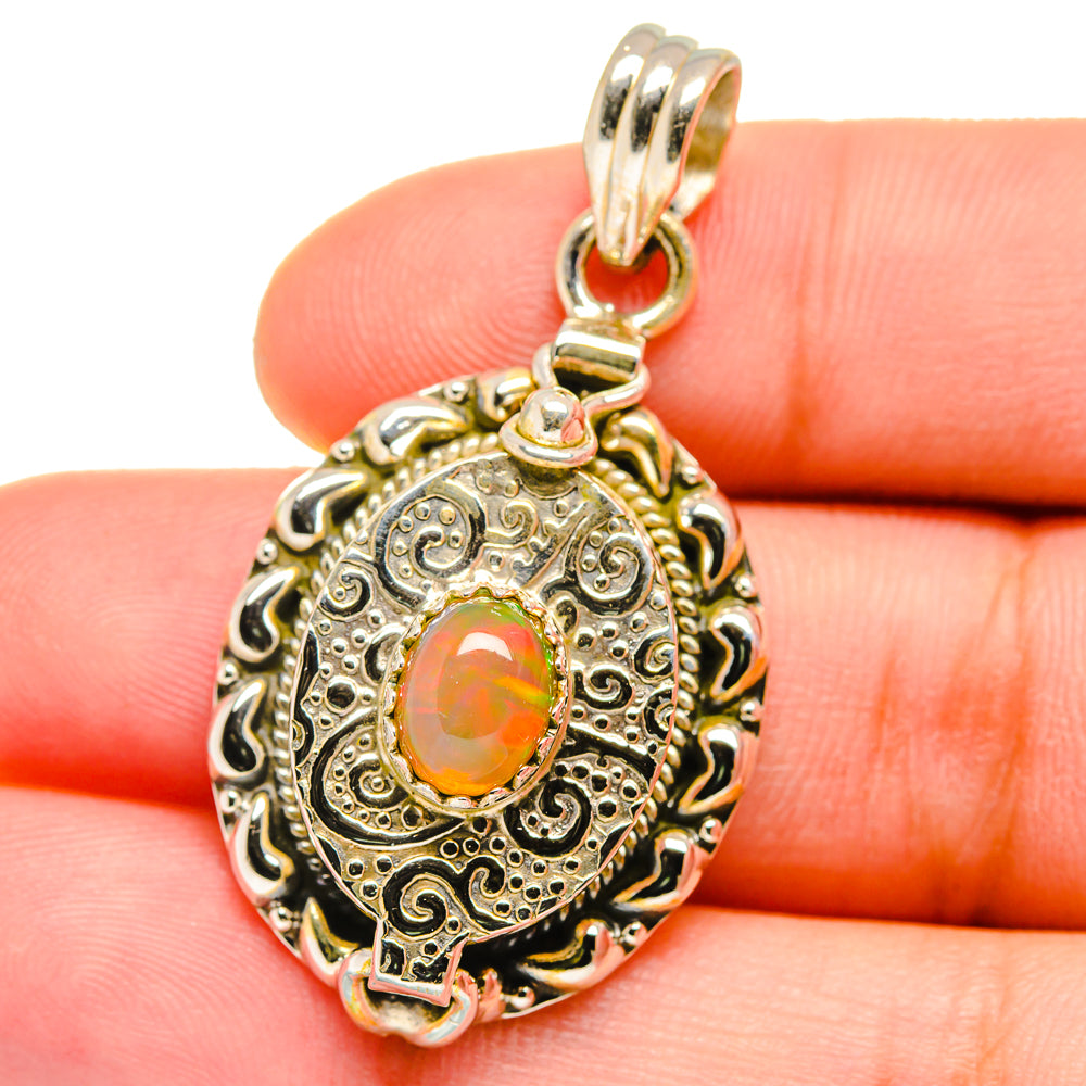 Ethiopian Opal Pendants handcrafted by Anasilvercos - PD15503