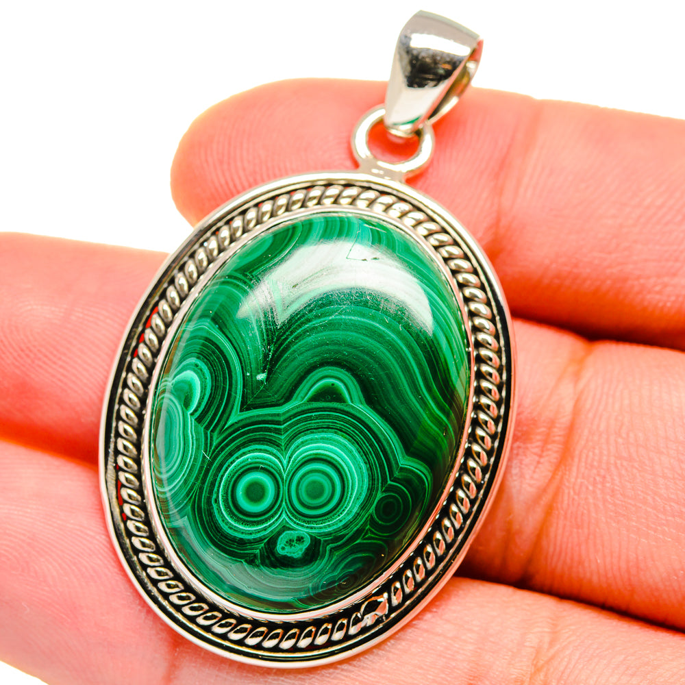 Malachite Pendants handcrafted by Anasilvercos - PD15526