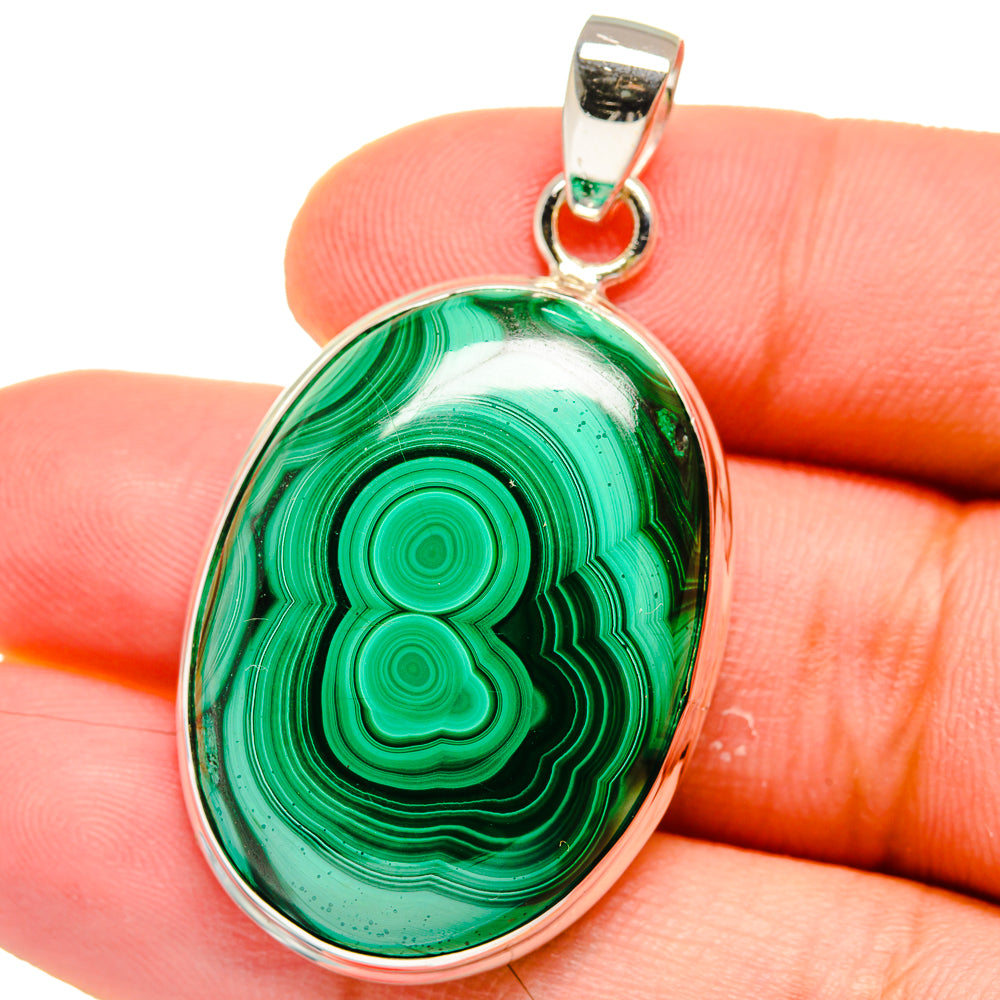 Malachite Pendants handcrafted by Anasilvercos - PD15528