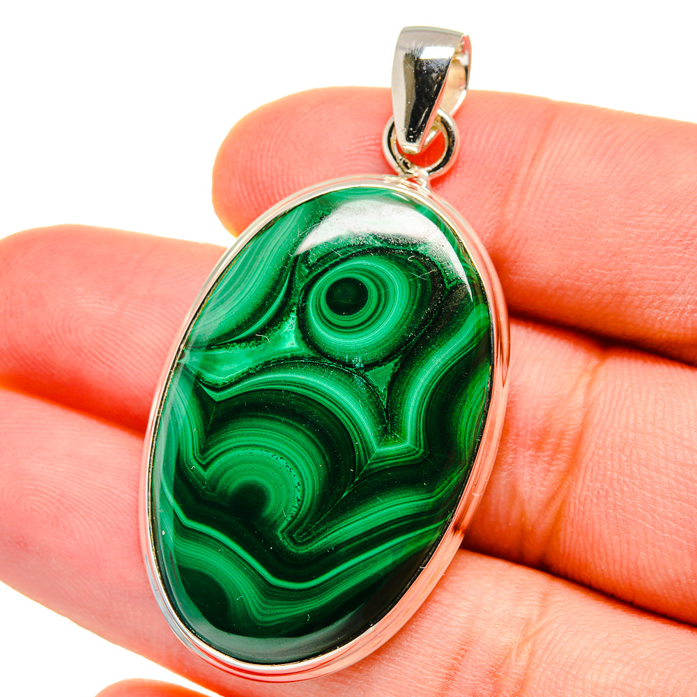 Malachite Pendants handcrafted by Anasilvercos - PD15530