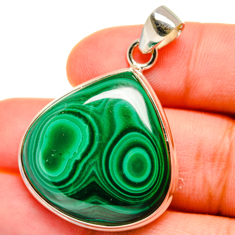 Malachite Pendants handcrafted by Anasilvercos - PD15531