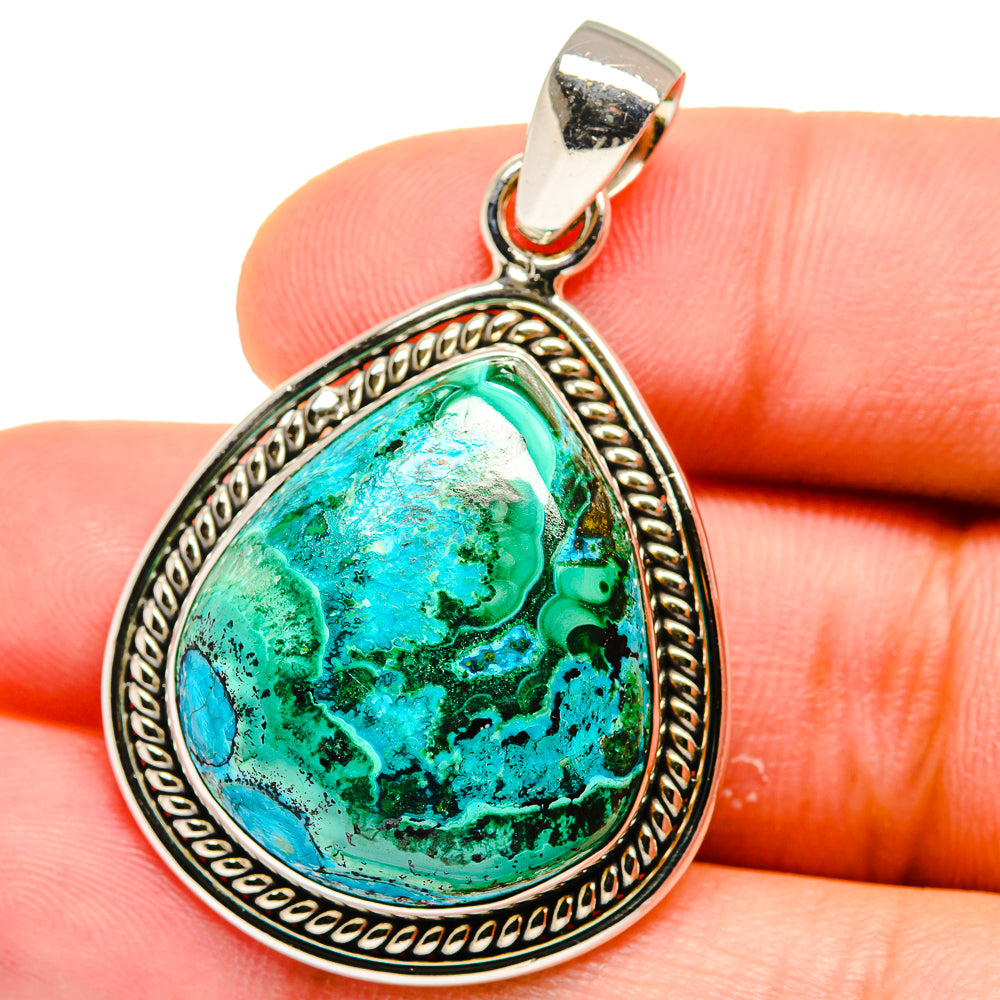 Chrysocolla Pendants handcrafted by Anasilvercos - PD15532