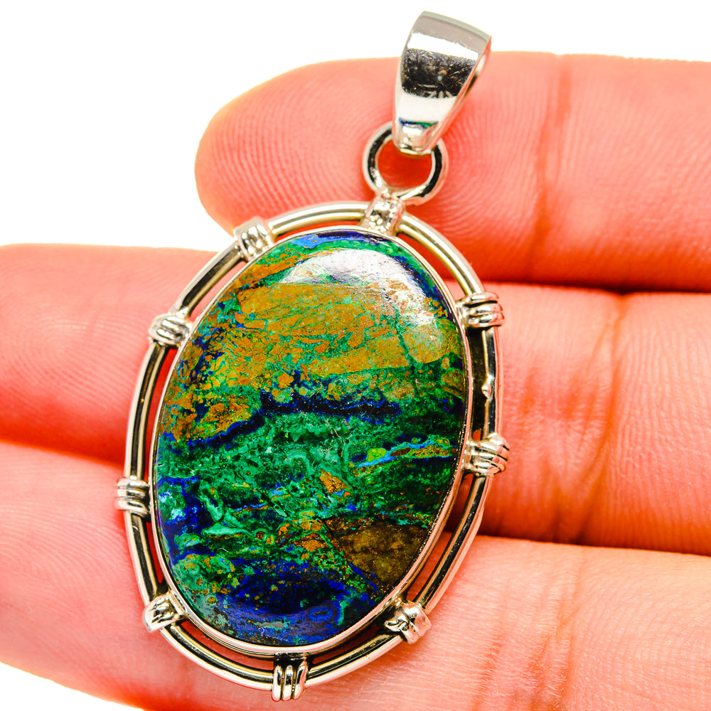 Chrysocolla Pendants handcrafted by Anasilvercos - PD15533