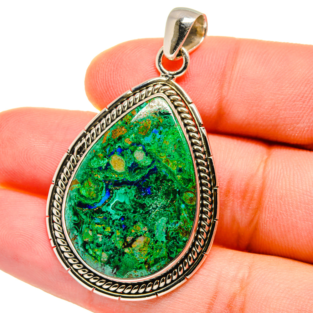 Chrysocolla Pendants handcrafted by Anasilvercos - PD15537