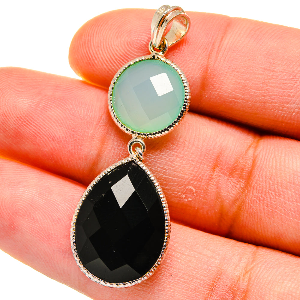 Black Onyx Pendants handcrafted by Anasilvercos - PD15558