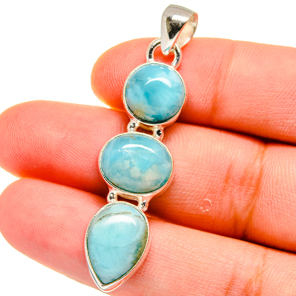 Larimar Pendants handcrafted by Anasilvercos - PD15561