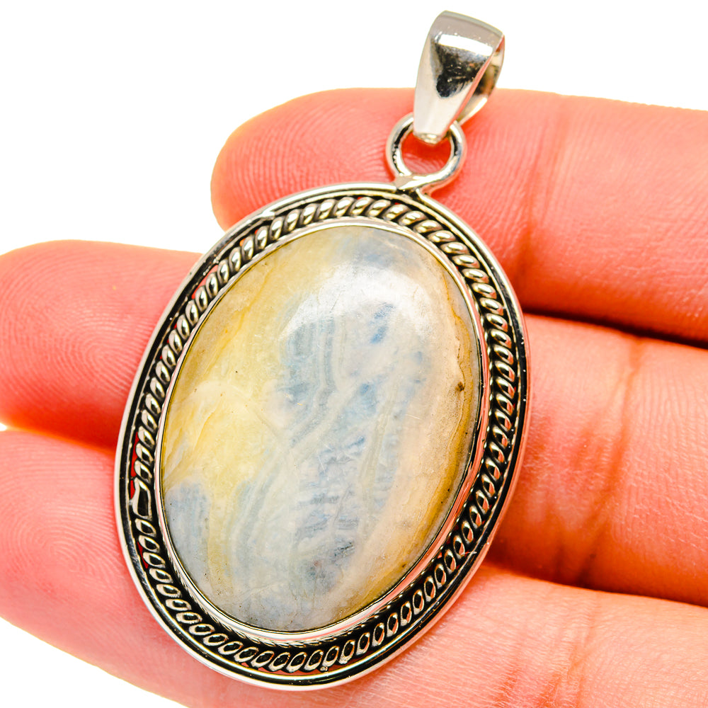 Blue Scheelite Pendants handcrafted by Anasilvercos - PD15569