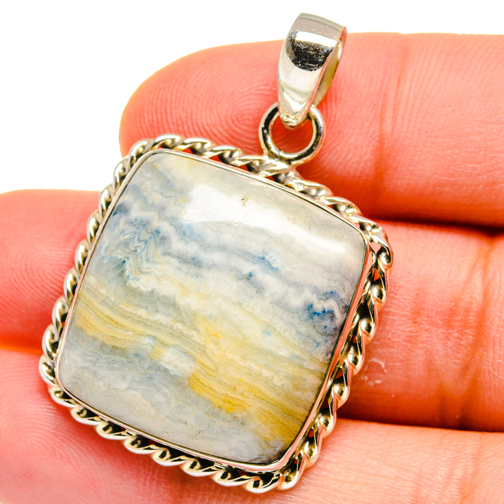 Blue Scheelite Pendants handcrafted by Anasilvercos - PD15571