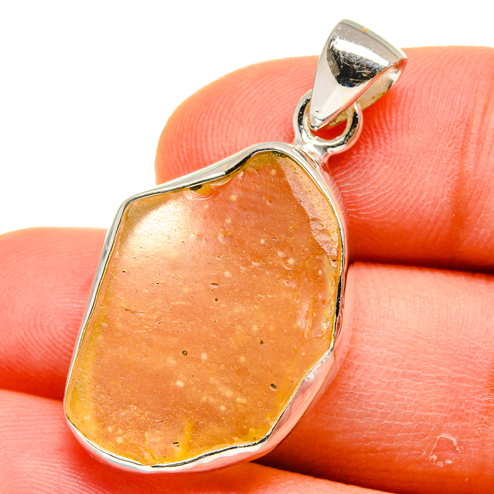 Libyan Desert Glass Pendants handcrafted by Anasilvercos - PD15577