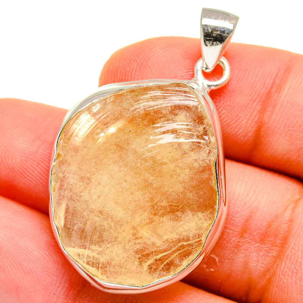 Libyan Desert Glass Pendants handcrafted by Anasilvercos - PD15579