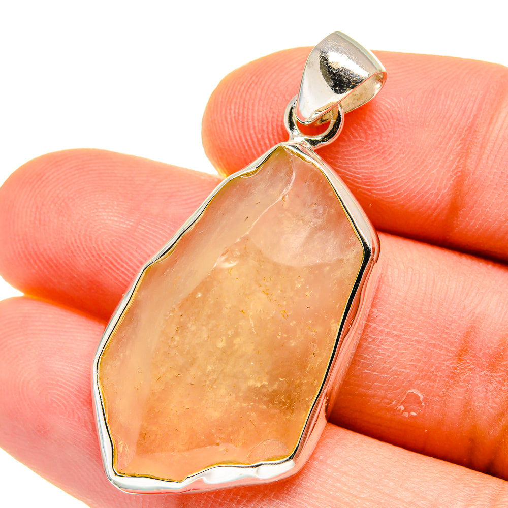 Libyan Desert Glass Pendants handcrafted by Anasilvercos - PD15589