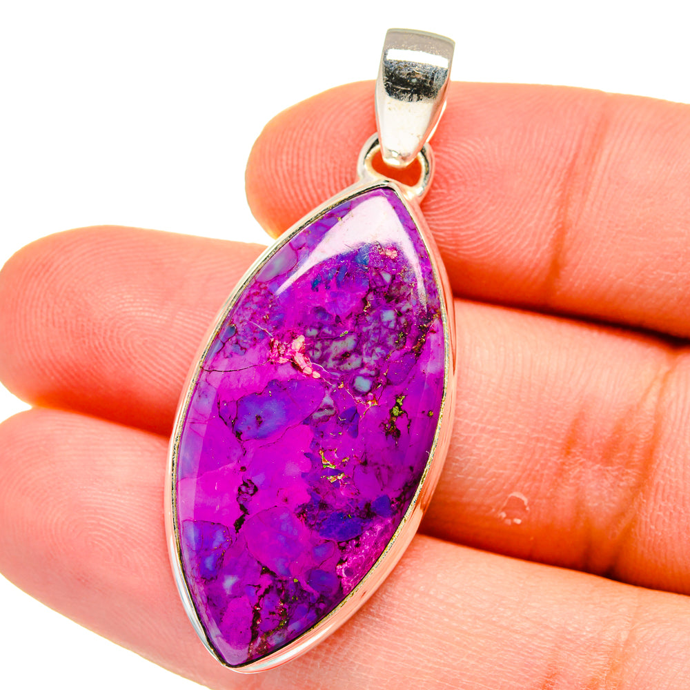Purple Copper Composite Turquoise Pendants handcrafted by Anasilvercos - PD15600
