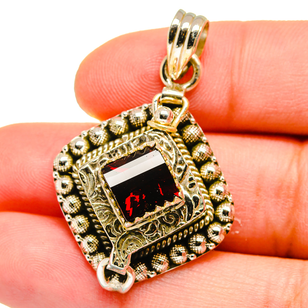Garnet Pendants handcrafted by Anasilvercos - PD15612