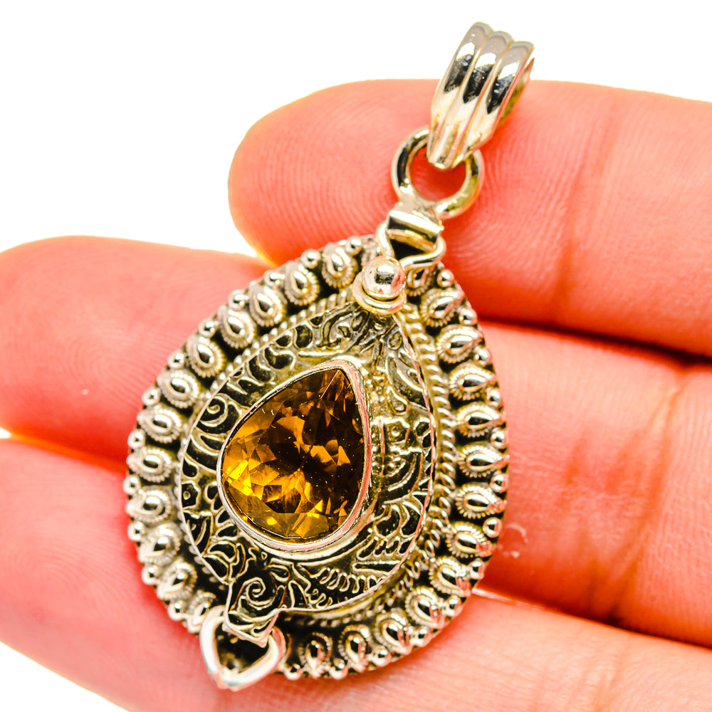 Mandarin Citrine Pendants handcrafted by Anasilvercos - PD15620