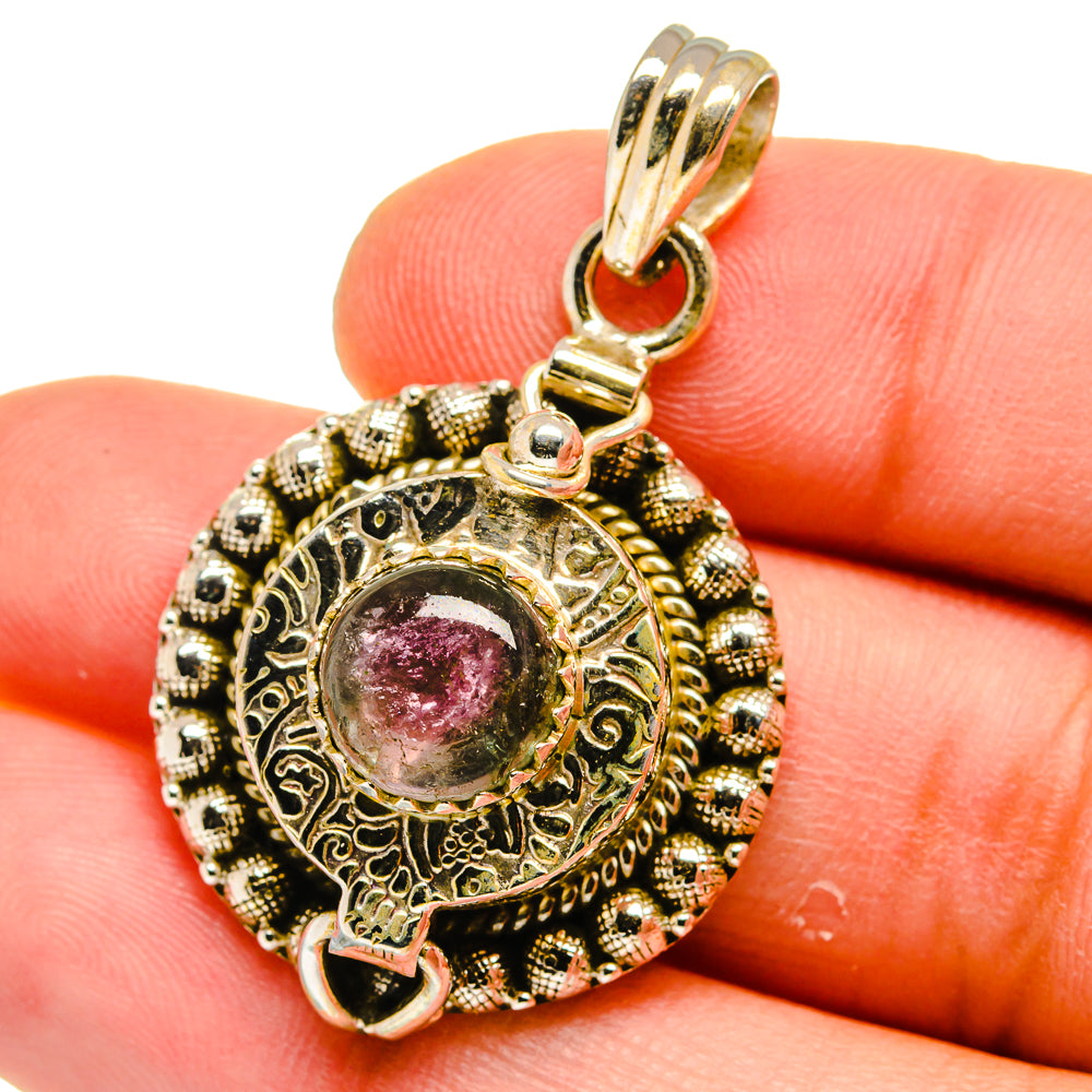 Watermelon Tourmaline Pendants handcrafted by Anasilvercos - PD15632