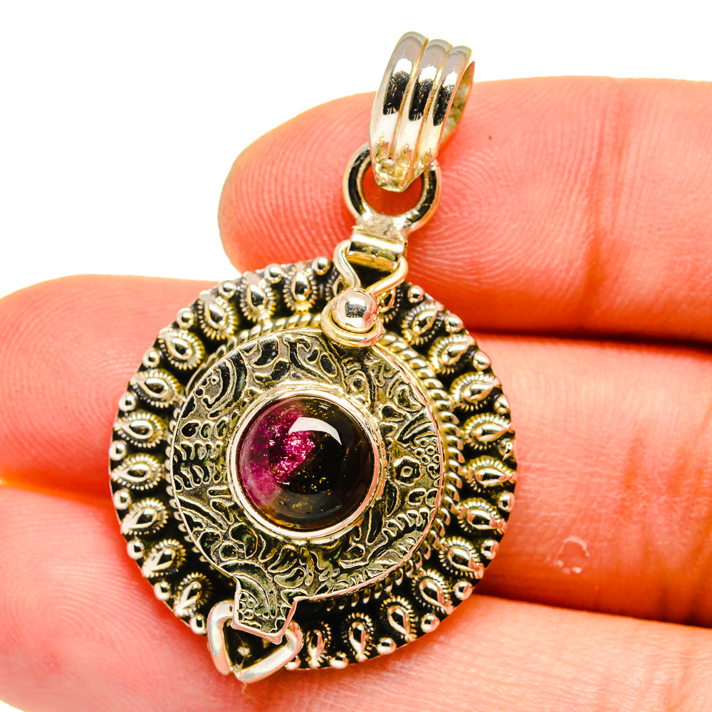 Watermelon Tourmaline Pendants handcrafted by Anasilvercos - PD15637