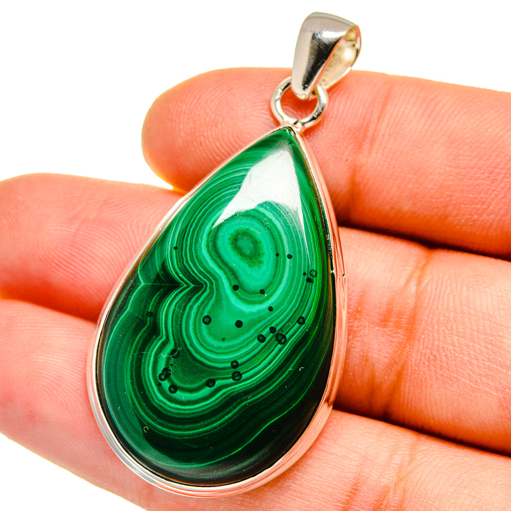 Malachite Pendants handcrafted by Anasilvercos - PD15677