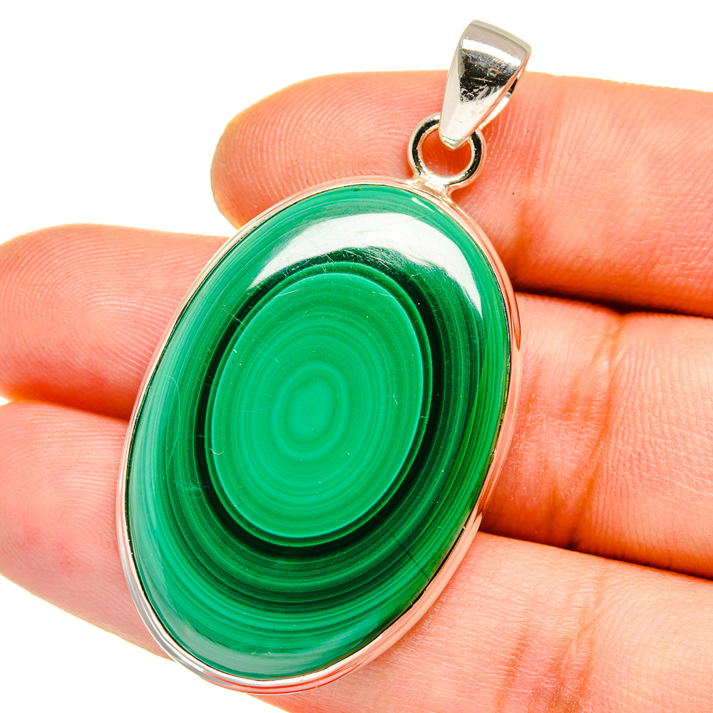 Malachite Pendants handcrafted by Anasilvercos - PD15678