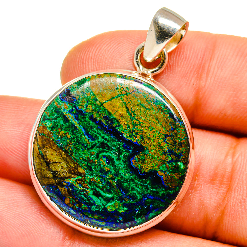 Azurite Malachite Pendants handcrafted by Anasilvercos - PD15682