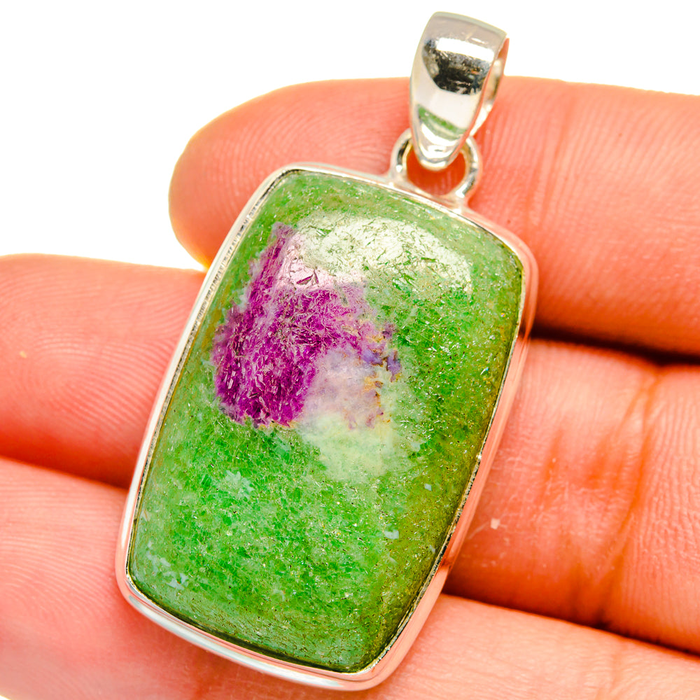 Ruby Zoisite Pendants handcrafted by Anasilvercos - PD15687
