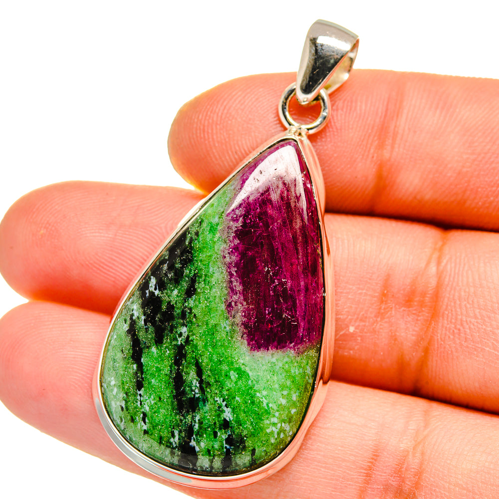Ruby Zoisite Pendants handcrafted by Anasilvercos - PD15688