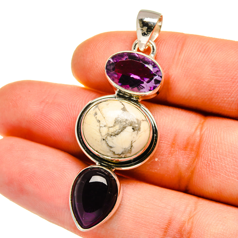 Howlite Pendants handcrafted by Anasilvercos - PD15704
