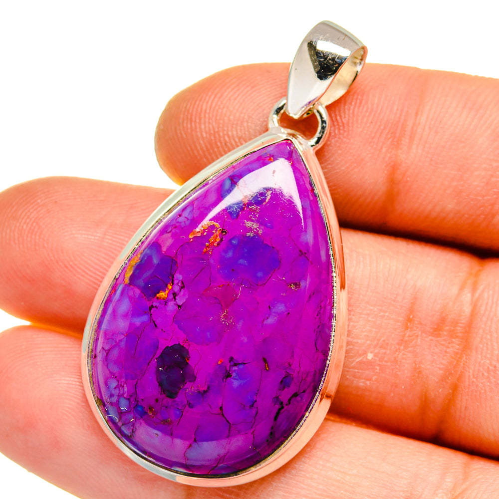 Purple Copper Composite Turquoise Pendants handcrafted by Anasilvercos - PD15713