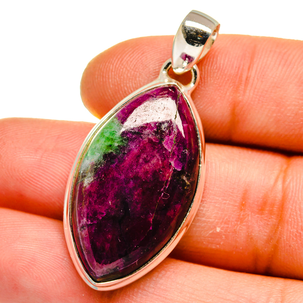 Ruby Zoisite Pendants handcrafted by Anasilvercos - PD15724