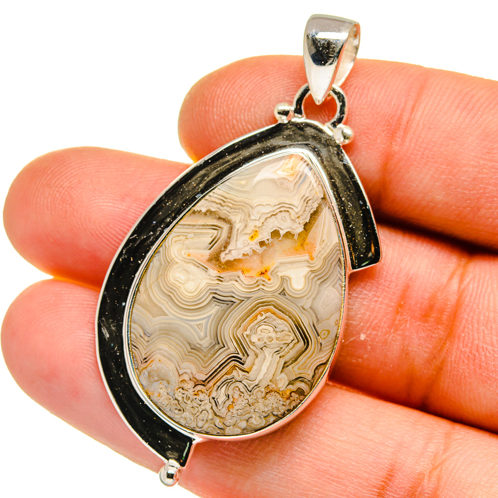 Laguna Lace Agate Pendants handcrafted by Anasilvercos - PD15732