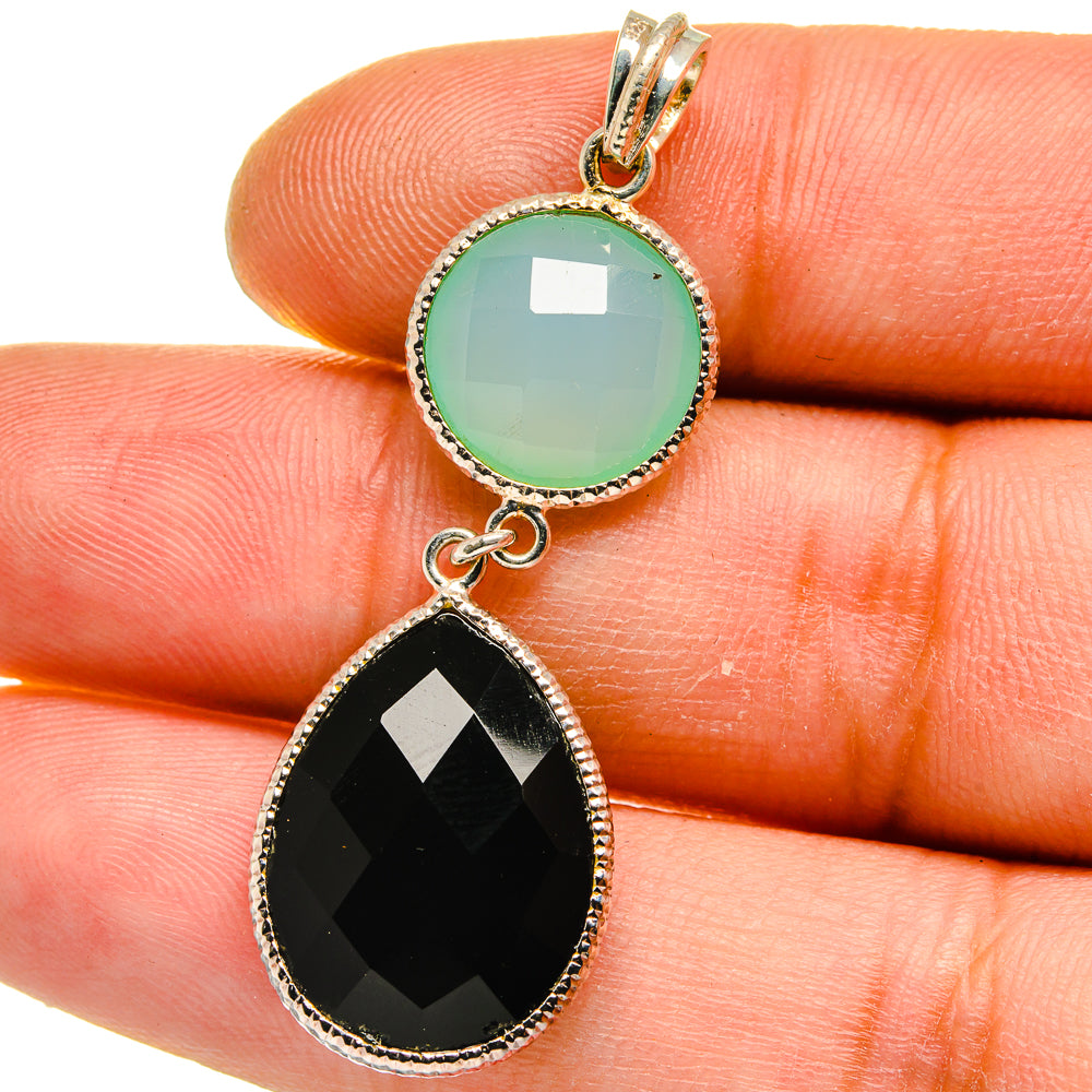 Black Onyx Pendants handcrafted by Anasilvercos - PD15740
