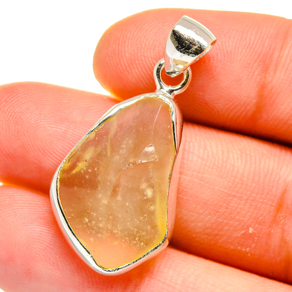 Libyan Desert Glass Pendants handcrafted by Anasilvercos - PD15746