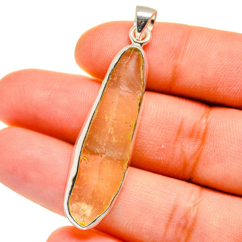 Libyan Desert Glass Pendants handcrafted by Anasilvercos - PD15747
