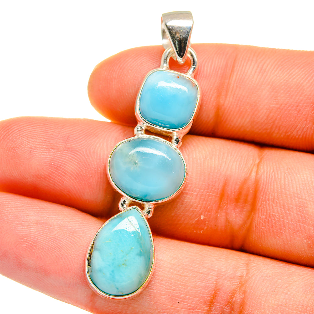 Larimar Pendants handcrafted by Anasilvercos - PD15752